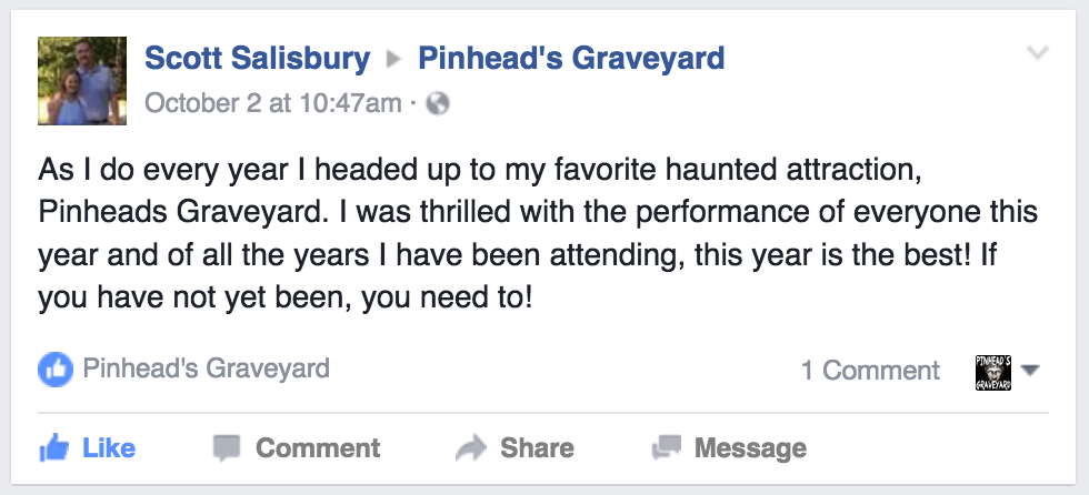 2016 Pinhead's Graveyard Review